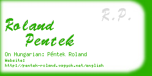 roland pentek business card