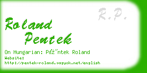 roland pentek business card